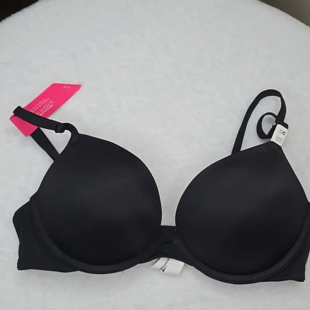3274 NWT Victoria's Secret PINK Wear Everywhere Super Push-Up Bra Sz 32C - Picture 3 of 7